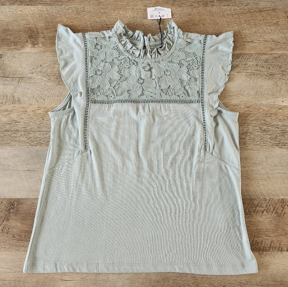 MOHITO Light Green Shirt With Ruffles - Picture 7 of 16